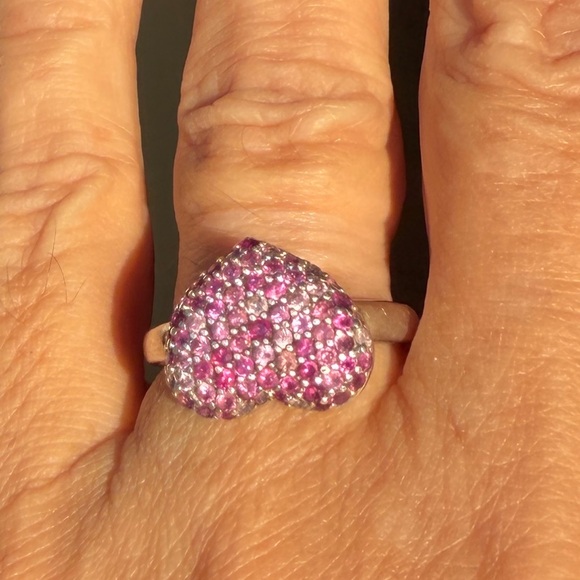 Effy Pink and Silver Heart Ring